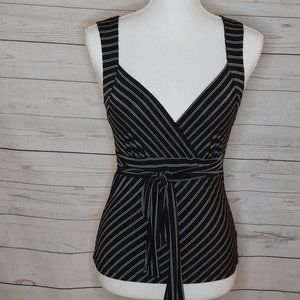 Sirens Sleeveless tie Stripped Top